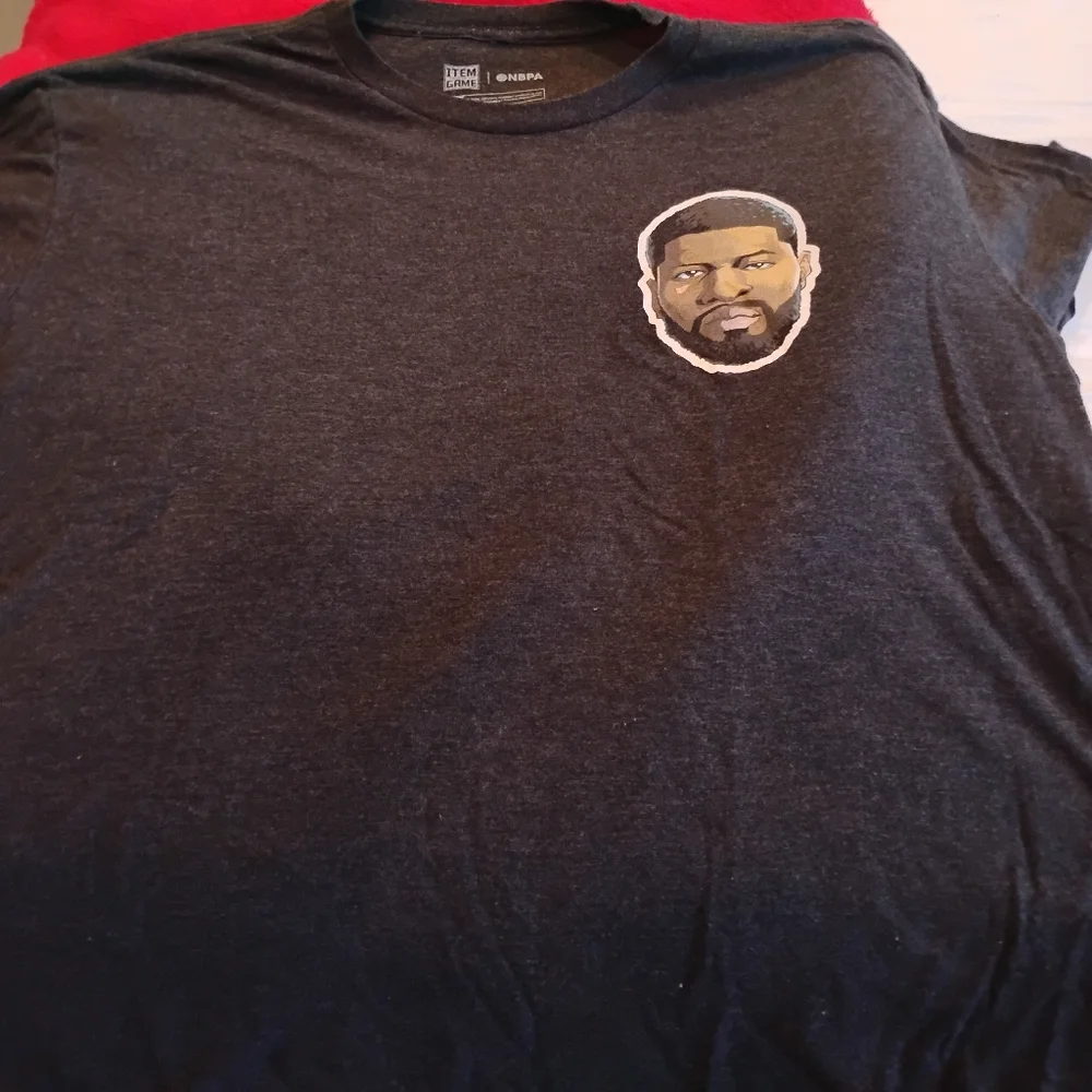 Official NBA Paul George caricature T-shirt black size XL - Picture 2 of 3